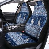 Snow Rabbit Knitted Pattern Print Universal Fit Car Seat Covers 102422