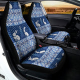 Snow Rabbit Knitted Pattern Print Universal Fit Car Seat Covers 102422
