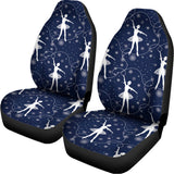 Snowflake Ballet Pattern Print Universal Fit Car Seat Covers 102422