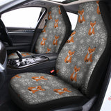 Snowy Fox Knitted Pattern Print Universal Fit Car Seat Covers 102422