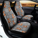 Snowy Fox Knitted Pattern Print Universal Fit Car Seat Covers 102422