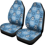 Snowy Penguin Knitted Pattern Print Universal Fit Car Seat Covers 102422