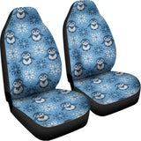 Snowy Penguin Knitted Pattern Print Universal Fit Car Seat Covers 102422