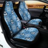 Snowy Penguin Knitted Pattern Print Universal Fit Car Seat Covers 102422