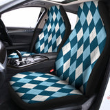 Soft Blue Argyle Pattern Print Universal Fit Car Seat Covers 102422