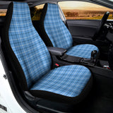 Solf Blue Tattersall Pattern Print Universal Fit Car Seat Covers 102422