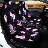 Space Astronaut Unicorn Pattern Print Universal Fit Car Seat Covers 102422