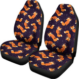 Space Fox Pattern Print Universal Fit Car Seat Covers 102422