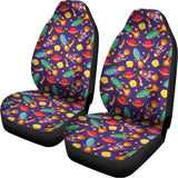 Space Rockets Pattern Print Universal Fit Car Seat Covers 102422