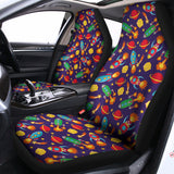Space Rockets Pattern Print Universal Fit Car Seat Covers 102422