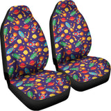 Space Rockets Pattern Print Universal Fit Car Seat Covers 102422