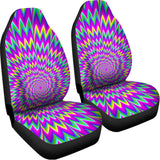 Spiky Spiral Moving Optical Illusion Universal Fit Car Seat Covers 102422