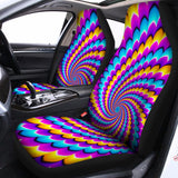 Spiral Colors Moving Optical Illusion Universal Fit Car Seat Covers 102422