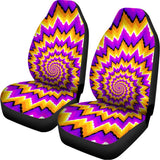 Spiral Expansion Moving Optical Illusion Universal Fit Car Seat Covers 102422