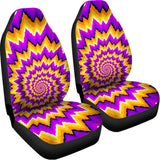 Spiral Expansion Moving Optical Illusion Universal Fit Car Seat Covers 102422