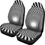 Spiral Illusory Motion Print Universal Fit Car Seat Covers 102422