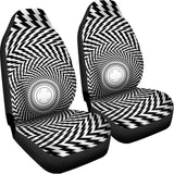 Spiral Illusory Motion Print Universal Fit Car Seat Covers 102422