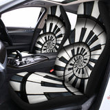 Spiral Piano Keyboard Print Universal Fit Car Seat Covers 102422
