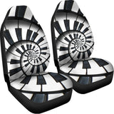 Spiral Piano Keyboard Print Universal Fit Car Seat Covers 102422