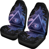 Spiritual Eye of Providence Print Universal Fit Car Seat Covers 102422