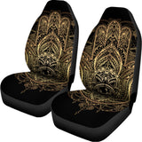 Spiritual Hamsa Hand Of Fatima Print Universal Fit Car Seat Covers 102422
