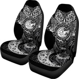 Spiritual Owl With Sun And Moon Print Universal Fit Car Seat Covers 102422