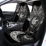 Spiritual Owl With Sun And Moon Print Universal Fit Car Seat Covers 102422