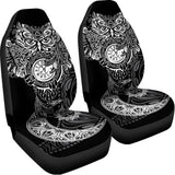 Spiritual Owl With Sun And Moon Print Universal Fit Car Seat Covers 102422
