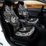 Spiritual Owl With Sun And Moon Print Universal Fit Car Seat Covers 102422