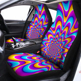 Splashing Colors Moving Optical Illusion Universal Fit Car Seat Covers 102422