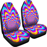 Splashing Colors Moving Optical Illusion Universal Fit Car Seat Covers 102422