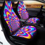 Splashing Colors Moving Optical Illusion Universal Fit Car Seat Covers 102422