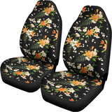Spring Lily Flowers Pattern Print Universal Fit Car Seat Covers 102422