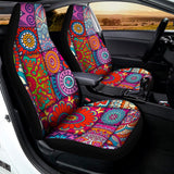 Square Bohemian Mandala Patchwork Print Universal Fit Car Seat Covers 102422