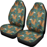 Squirrel Knitted Pattern Print Universal Fit Car Seat Covers 102422