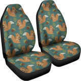 Squirrel Knitted Pattern Print Universal Fit Car Seat Covers 102422