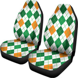 St Patrick's Day Argyle Pattern Print Universal Fit Car Seat Covers 102422