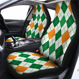 St Patrick's Day Argyle Pattern Print Universal Fit Car Seat Covers 102422