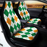 St Patrick's Day Argyle Pattern Print Universal Fit Car Seat Covers 102422