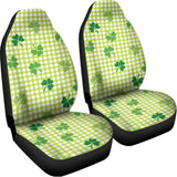 St. Patrick's Day Buffalo Plaid Print Universal Fit Car Seat Covers 102422