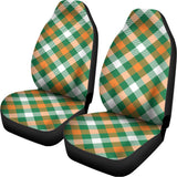 St. Patrick's Day Plaid Pattern Print Universal Fit Car Seat Covers 102422