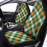 St. Patrick's Day Plaid Pattern Print Universal Fit Car Seat Covers 102422