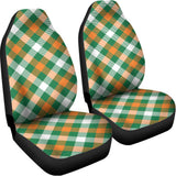 St. Patrick's Day Plaid Pattern Print Universal Fit Car Seat Covers 102422