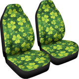 St. Patrick's Day Shamrock Pattern Print Universal Fit Car Seat Covers 102422