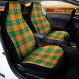 St. Patrick's Day Stewart Plaid Print Universal Fit Car Seat Covers 102422