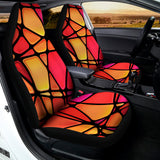 Stained Glass Mosaic Pattern Print Universal Fit Car Seat Covers 102422