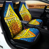 Stained Glass Star of David Print Universal Fit Car Seat Covers 102422