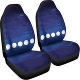 Starry Sky Lunar Phase Print Universal Fit Car Seat Covers 102422