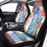 Statue of Liberty USA Flag Print Universal Fit Car Seat Covers 102422