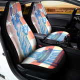Statue of Liberty USA Flag Print Universal Fit Car Seat Covers 102422